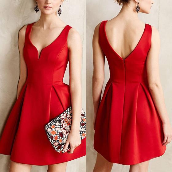 Mini robe rouge