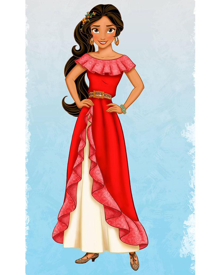 Princesse disney robe rouge