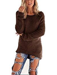 Pull femme marron chocolat