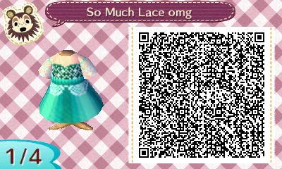 Qr code animal crossing new leaf robe d'été bleu