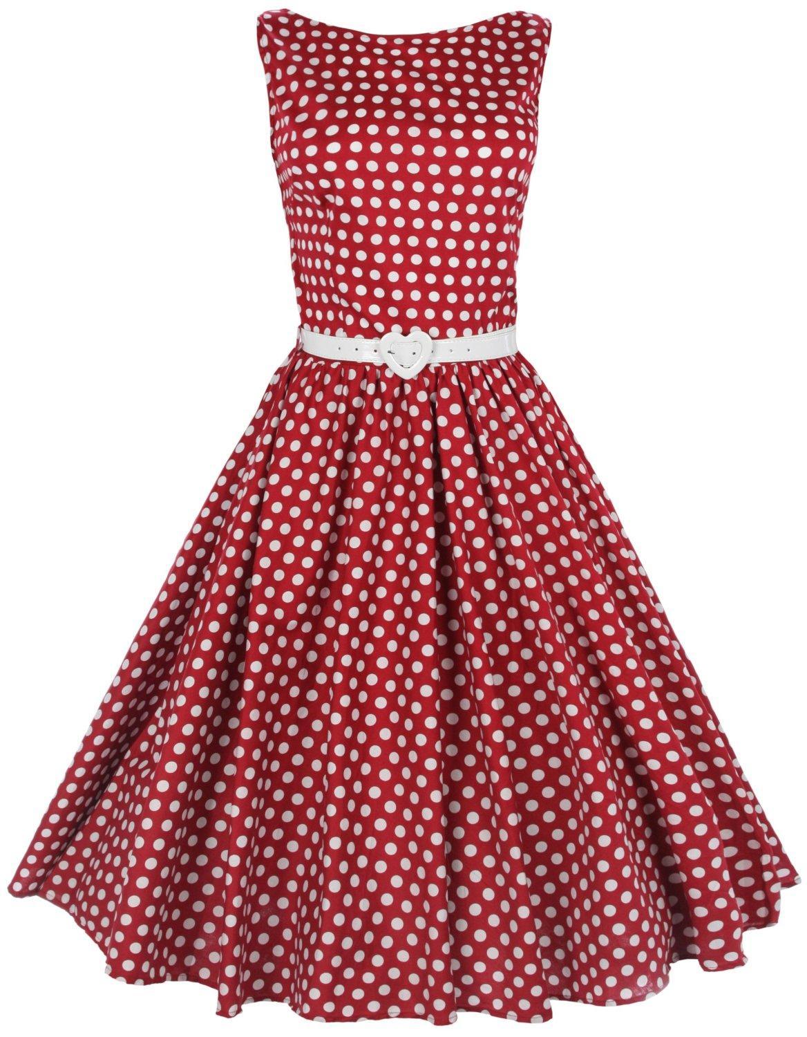 Robe année 50 rouge