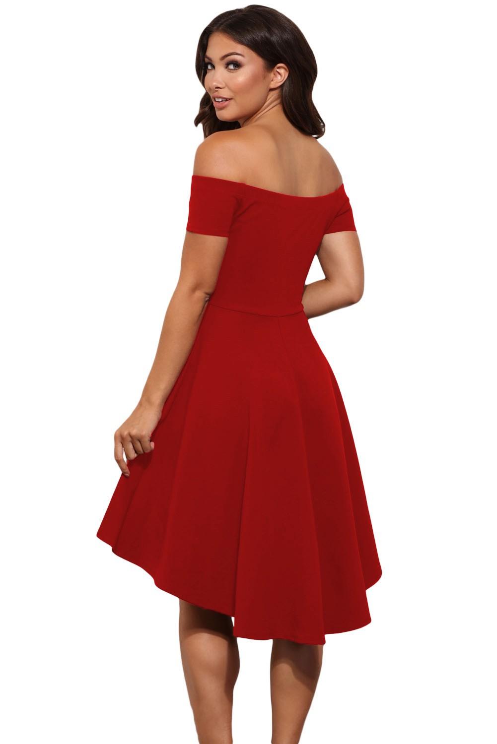 Robe asymétrique rouge