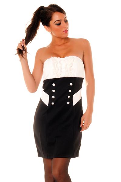 Robe blanc et noir pour femme