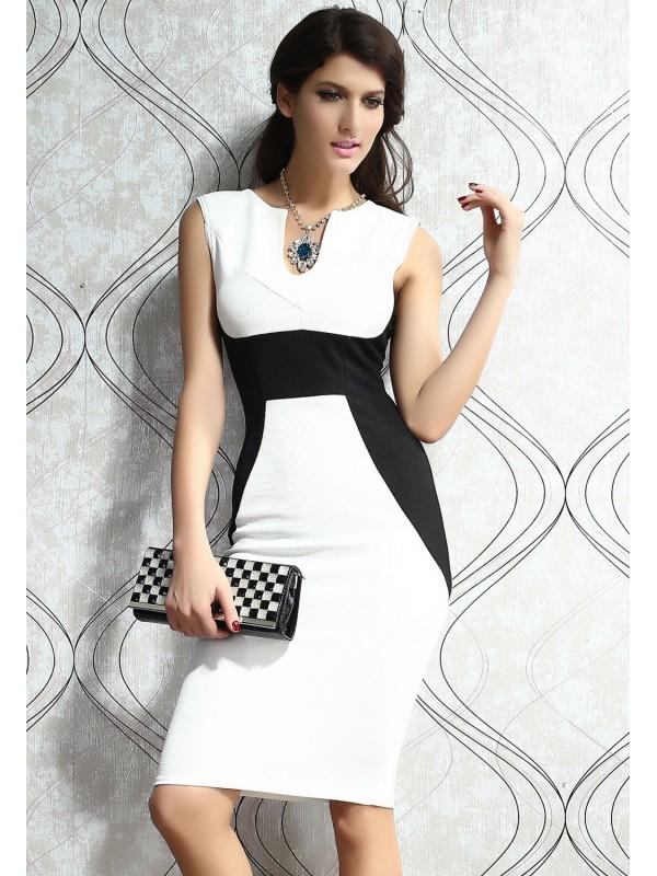 Robe blanc et noir pour femme