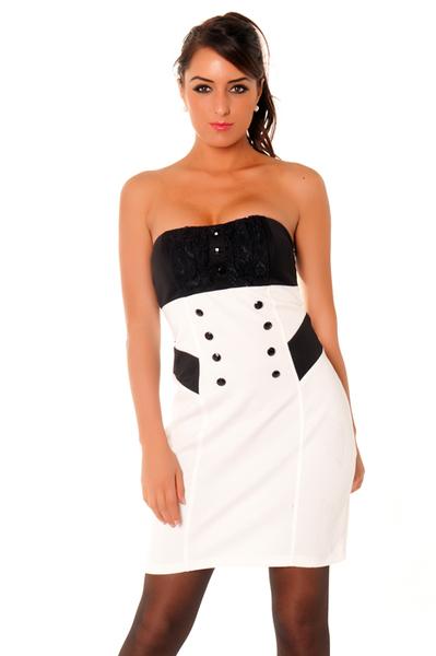 Robe blanc et noir