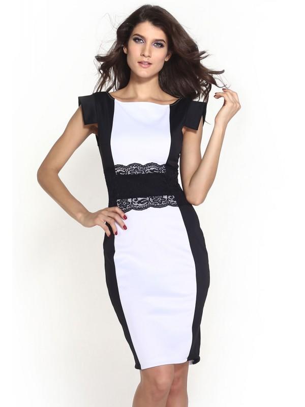 Robe blanche noir