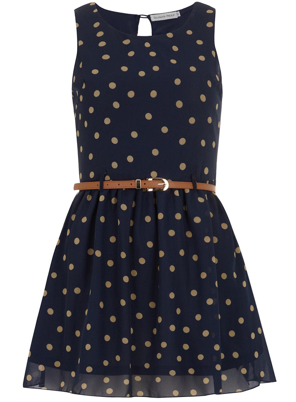 Robe bleu a pois