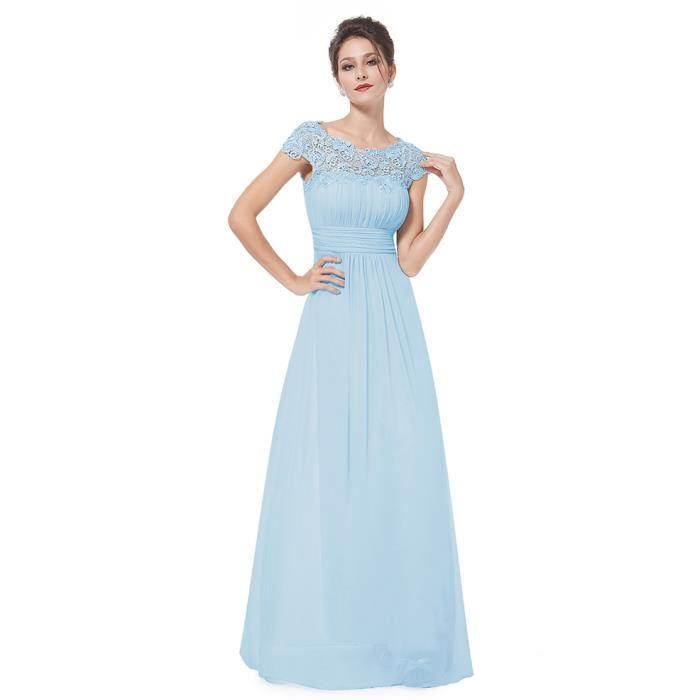 Robe bleu ciel longue