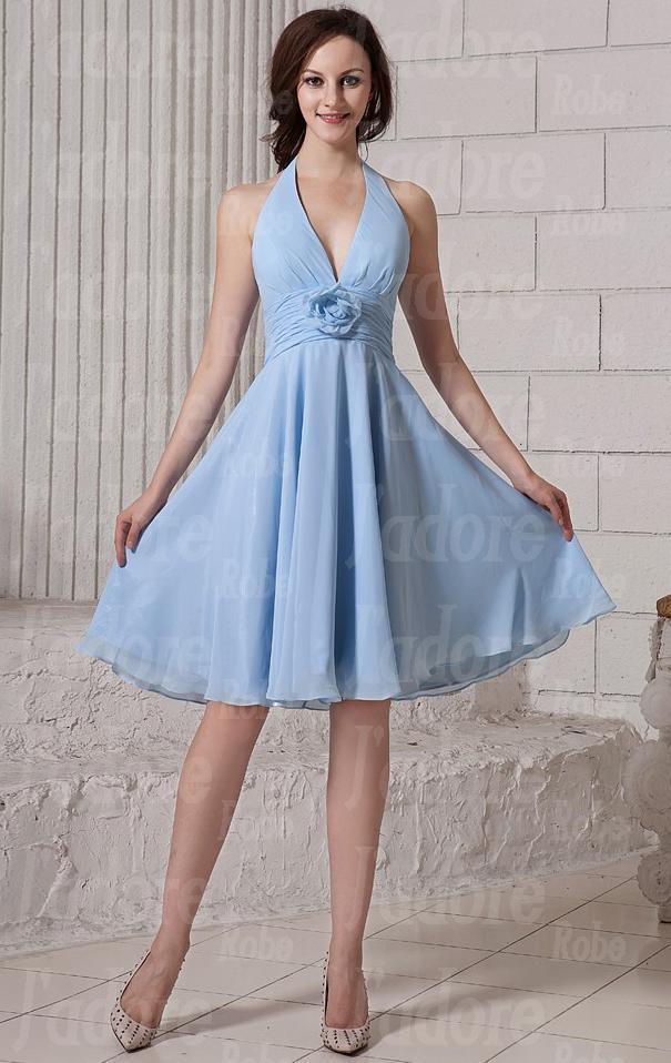 Robe bleu clair mariage