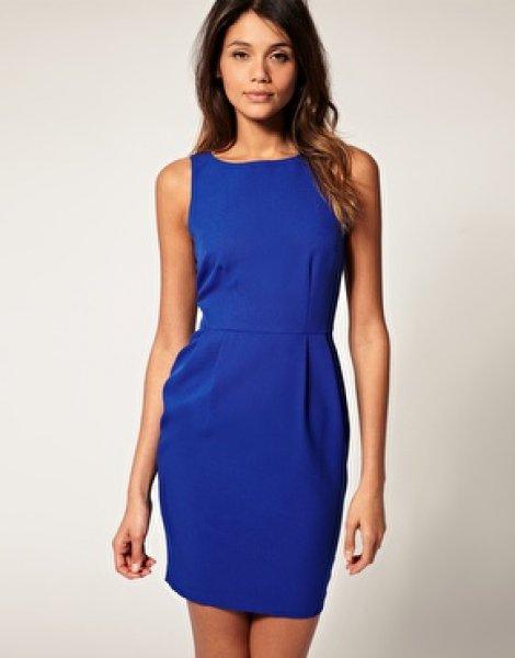 Robe bleu cobalt