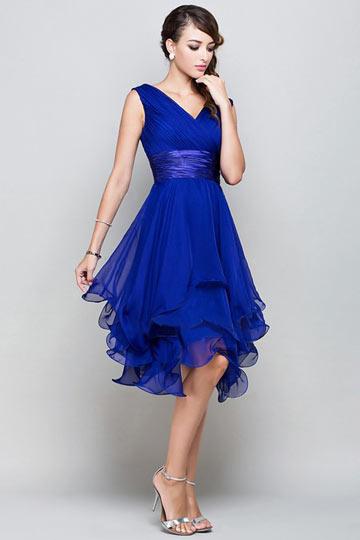 Robe bleu courte