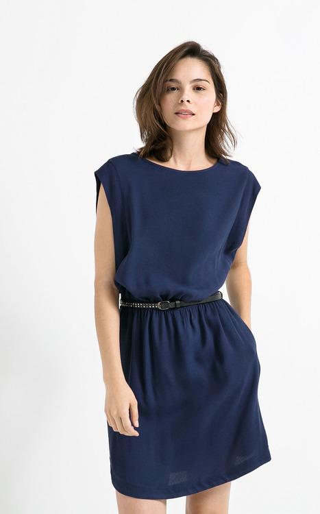 Robe bleu fluide