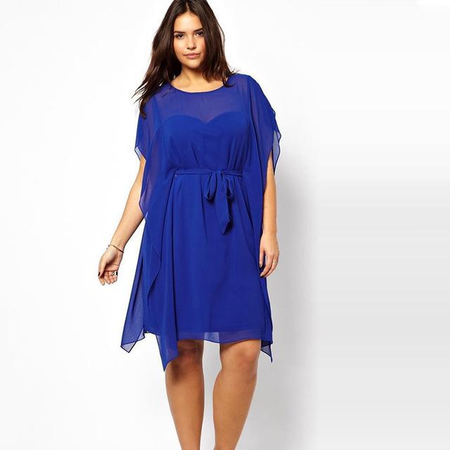 Robe bleu grande taille