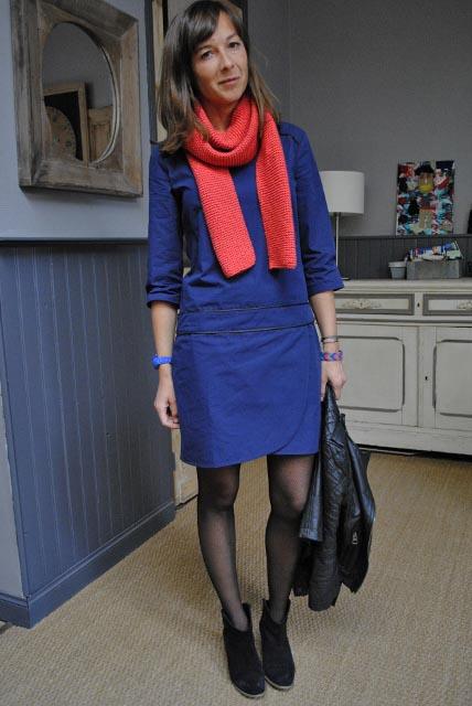 Robe bleu marine collant