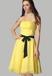 Robe bleu marine et jaune