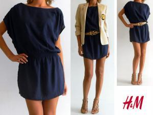 Robe bleu marine h&m