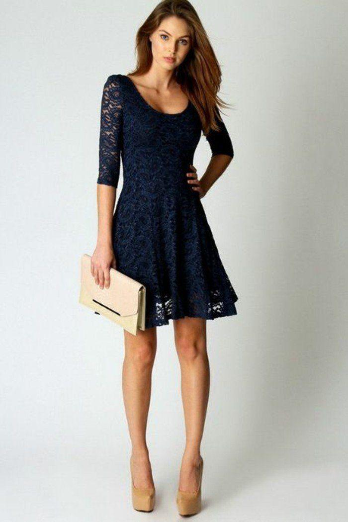 Robe bleu nuit pas cher