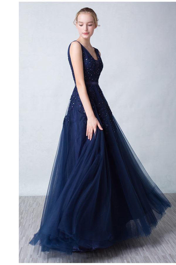 Robe bleu nuit soirée