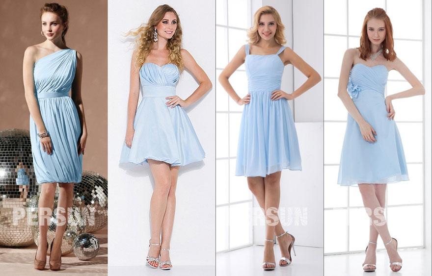 Robe bleu pastel mariage