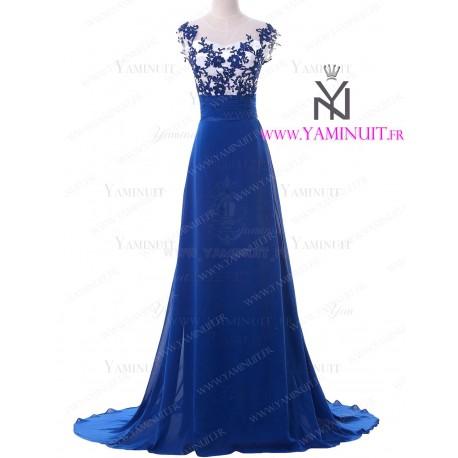 Robe bleu roi longue