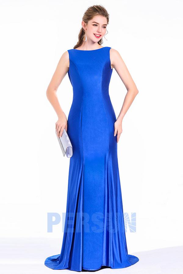 Robe bleu roi longue