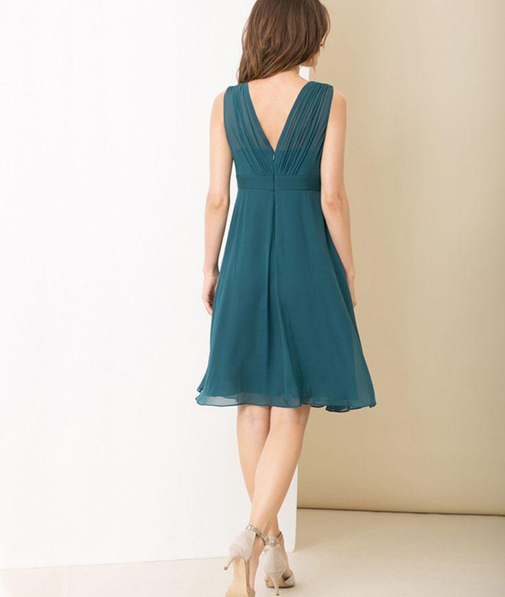 Robe bleu vert canard