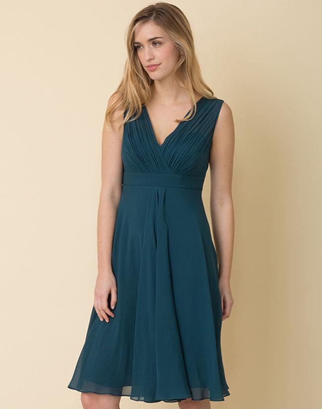 Robe bleu vert canard