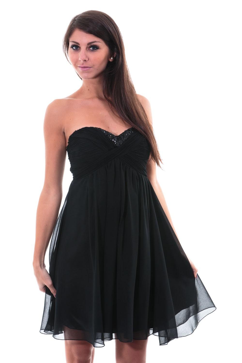 Robe bustier noir pas cher