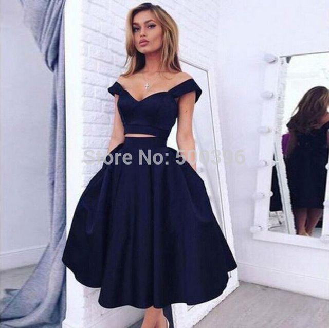 Robe cérémonie bleu marine