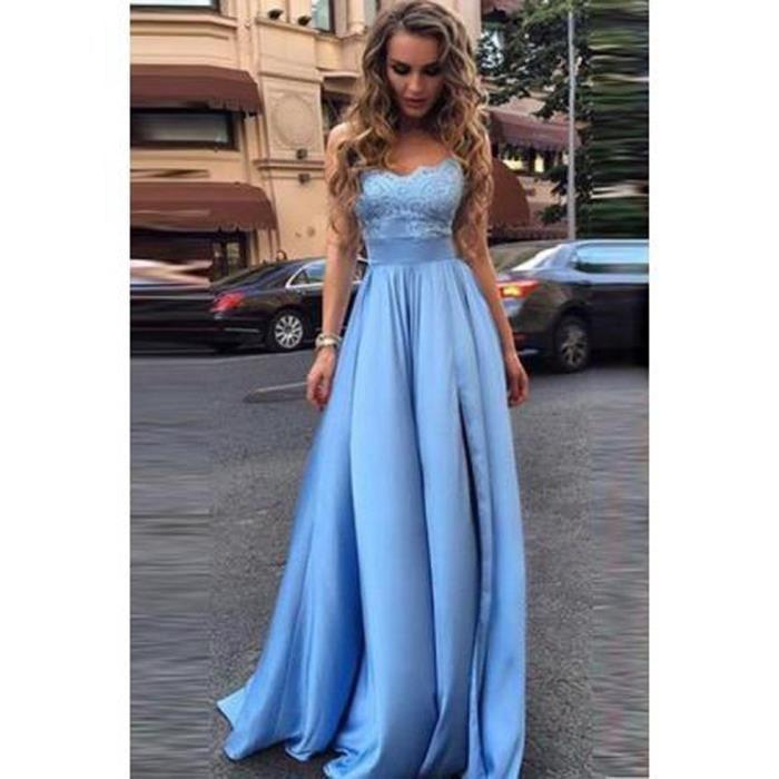 Robe ceremonie bleu ciel