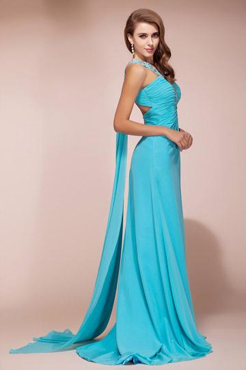 Robe ceremonie bleu turquoise