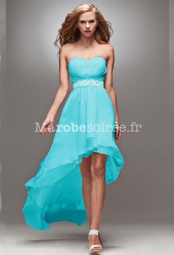 Robe ceremonie bleu turquoise