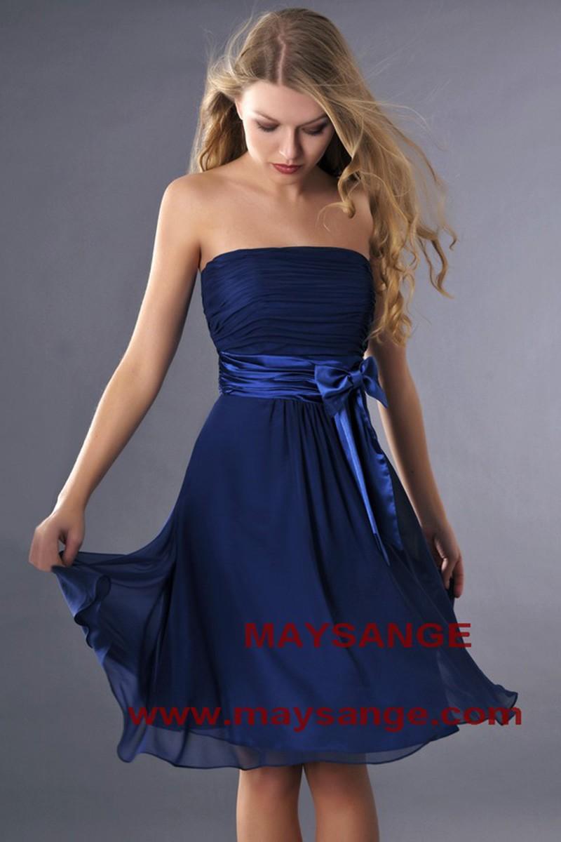 Robe ceremonie femme bleu