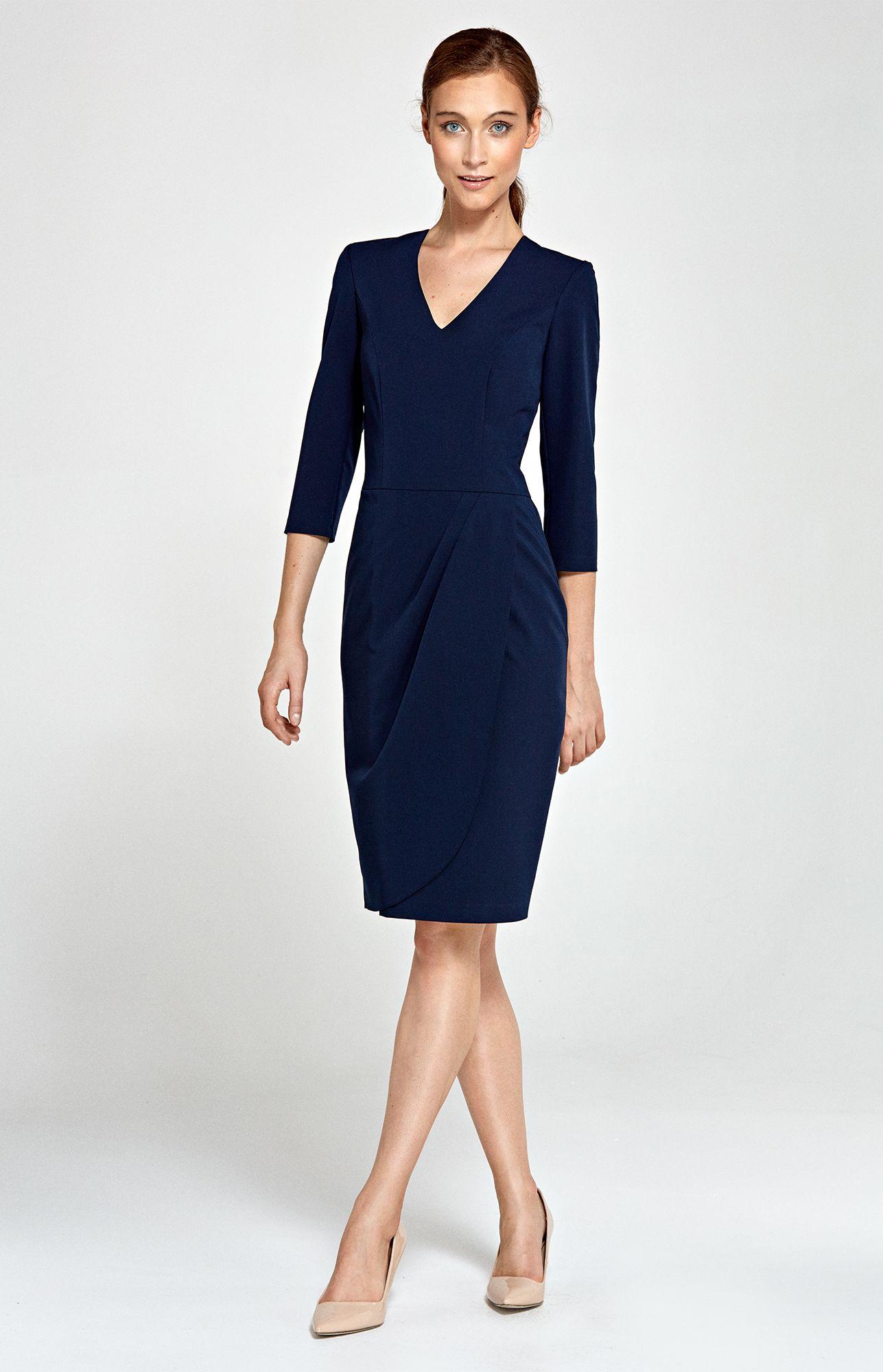 Robe chic bleu marine