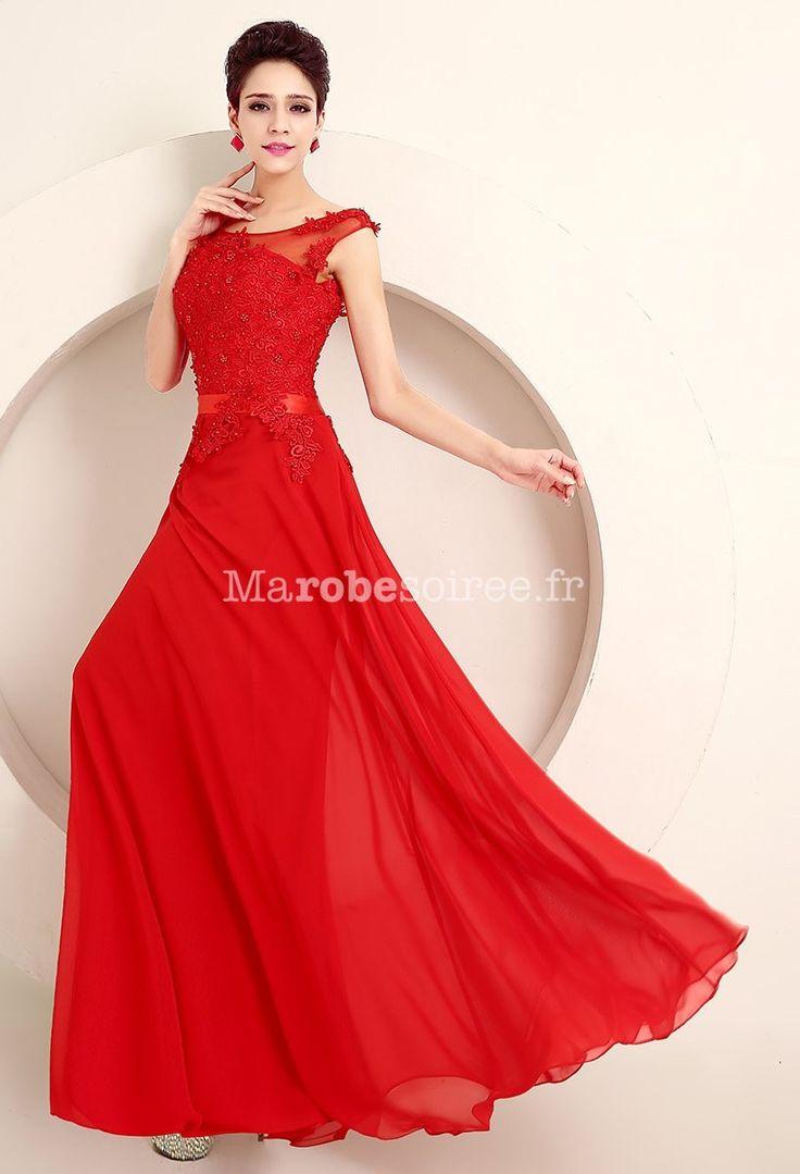 Robe cocktail mariage rouge