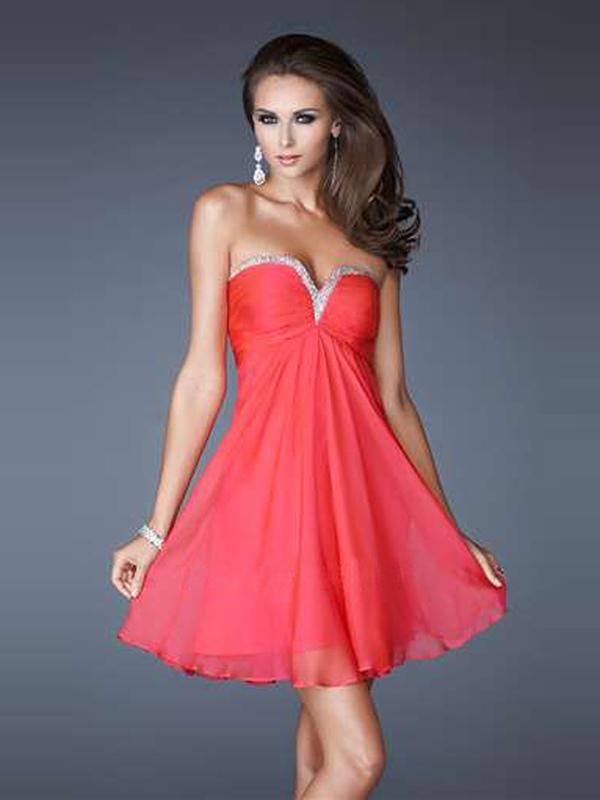 Robe cocktail rouge pas cher