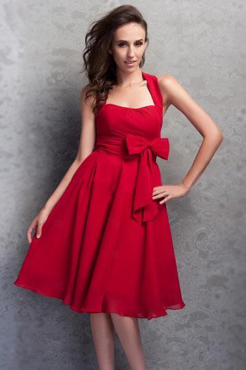 Robe cocktail rouge