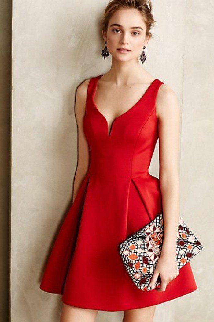 Robe coktail rouge