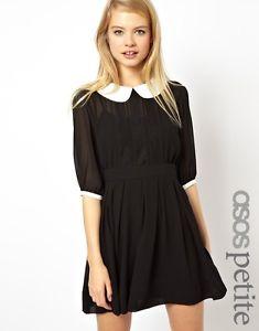 Robe col claudine noir