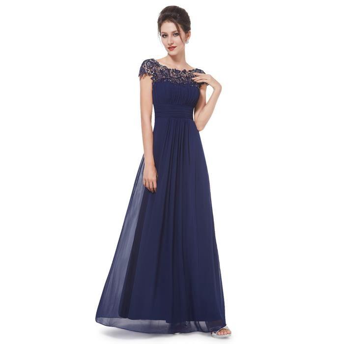 Robe de bal longue bleu