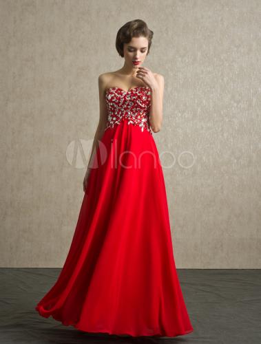 Robe de bal rouge