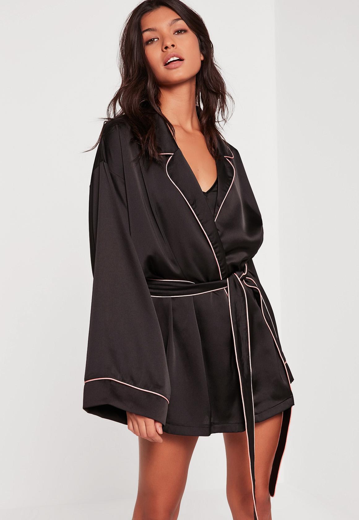 Robe de chambre noir