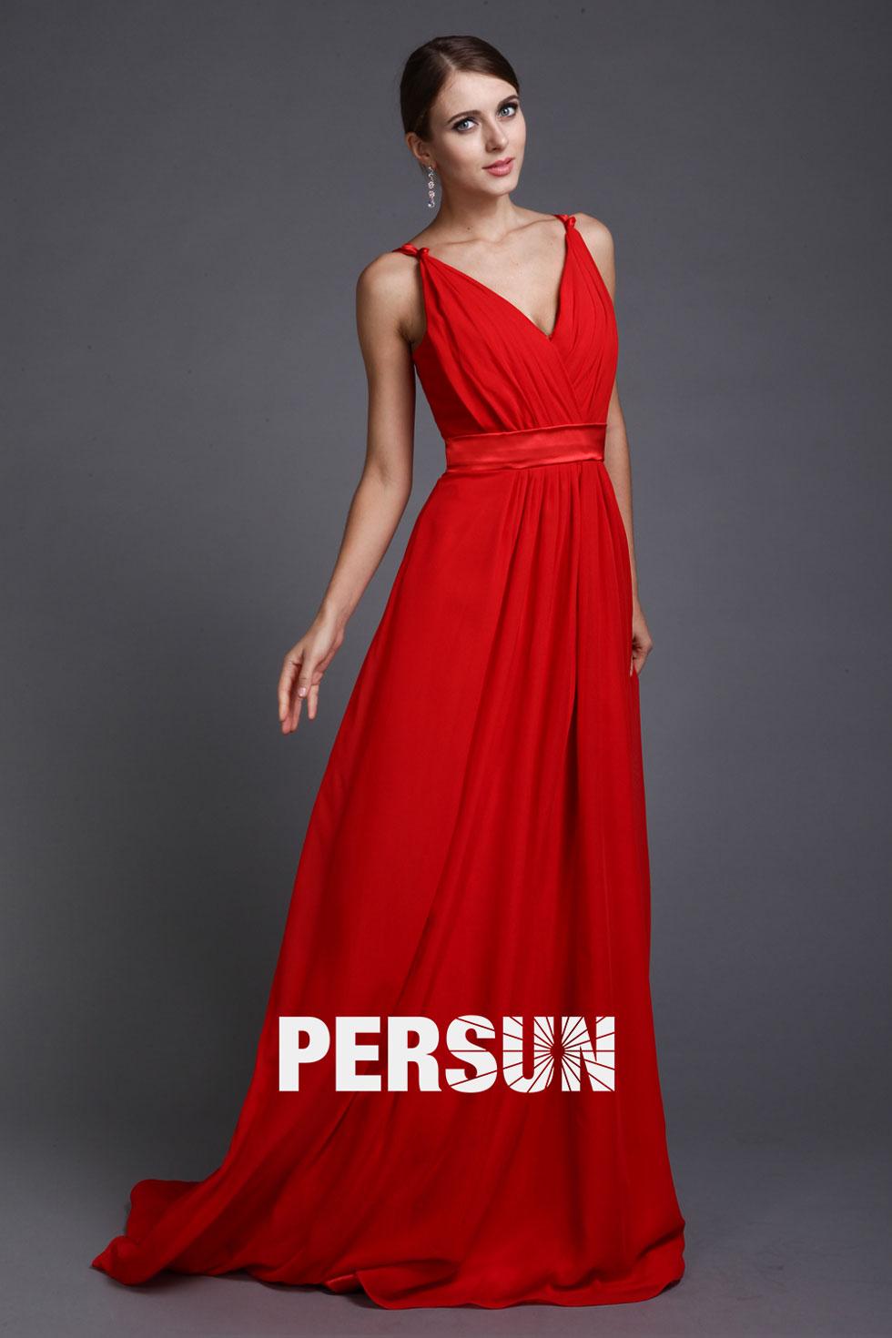 Robe de cocktail rouge longue