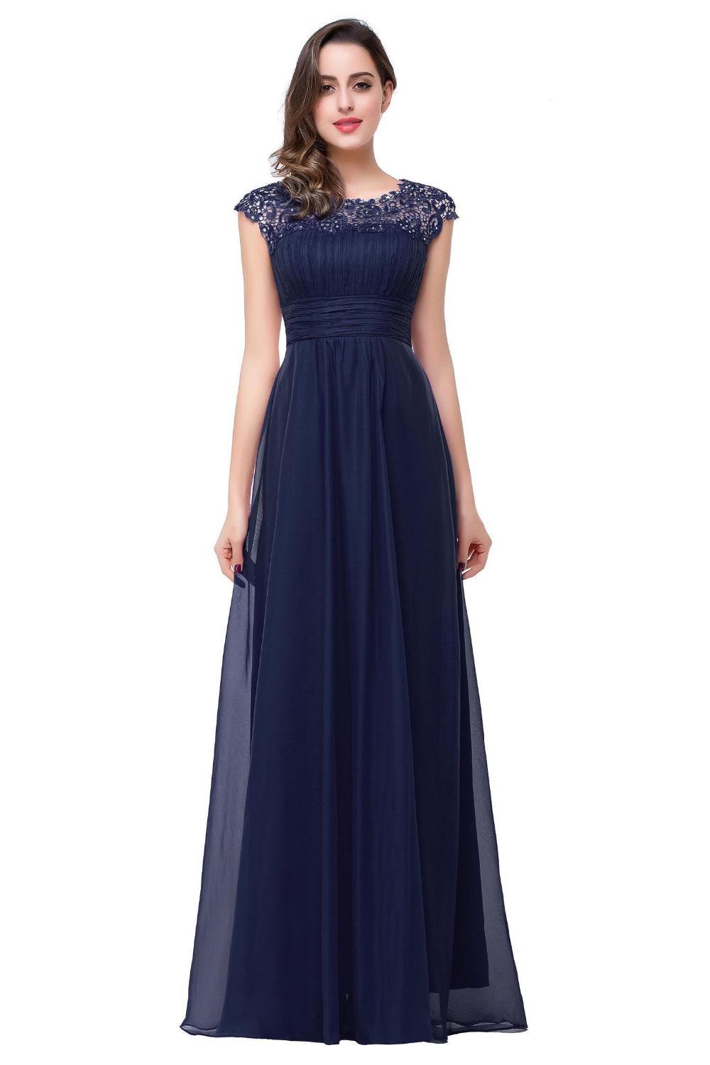 Robe de demoiselle d'honneur bleu marine