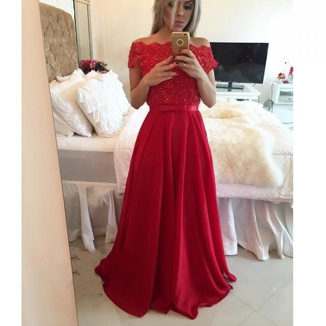 Robe de demoiselle d'honneur rouge