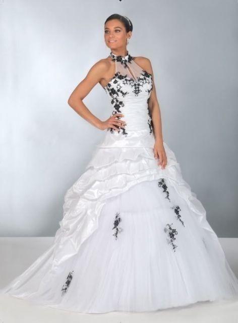 Robe de mariée blanc et noir