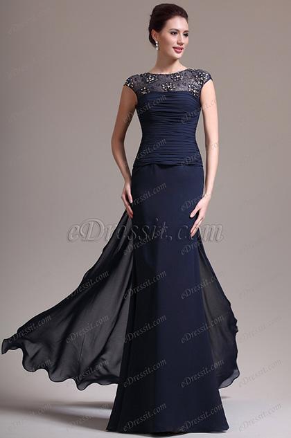 Robe de mariée bleu marine