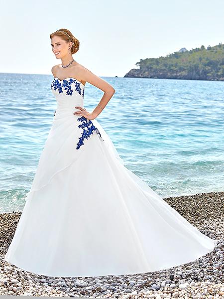 Robe de mariée bleu