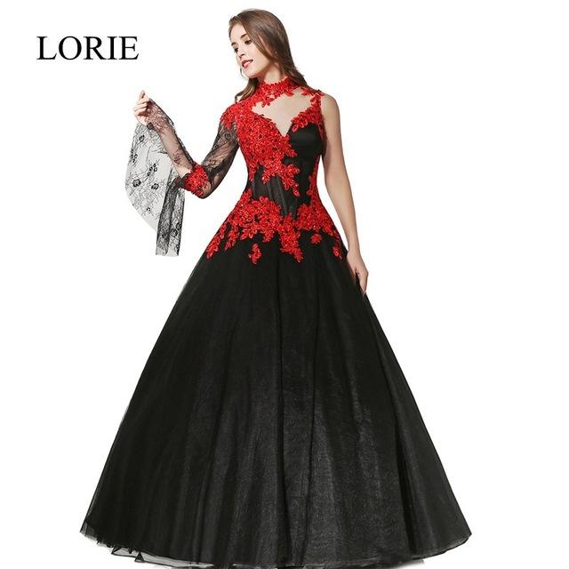 Robe de mariée gothique rouge et noir