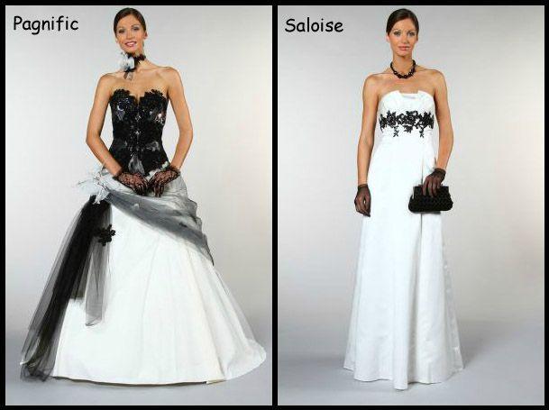 Robe de mariage noir et blanc